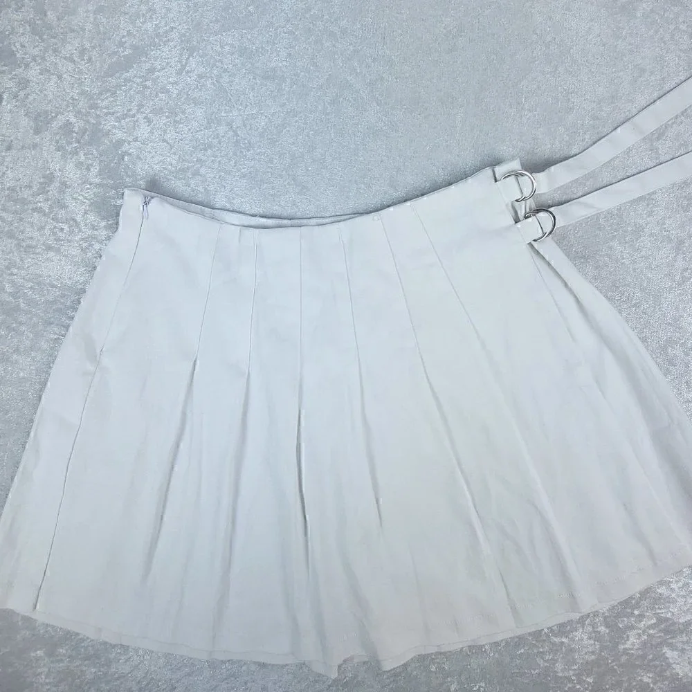 Hesperus White 95% Cotton Wrap Skirt With 2 Pull Straps. Size XL (14 Jr) NWT